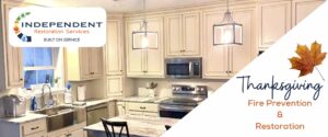 This image shows a beautiful new kitchen just before a fire - Thanksgiving Fire Prevention and Restoration - Independent Restoration Services